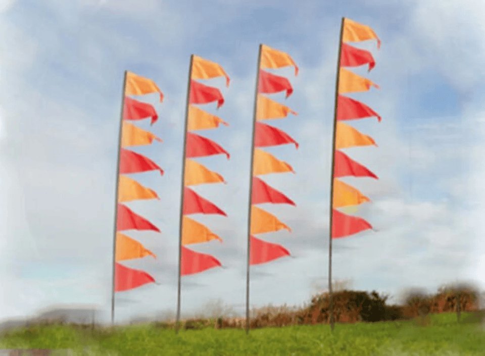 Spirit of Air by Festival Pendant Banners 3.4m Flag Kit, Stake & Pole
