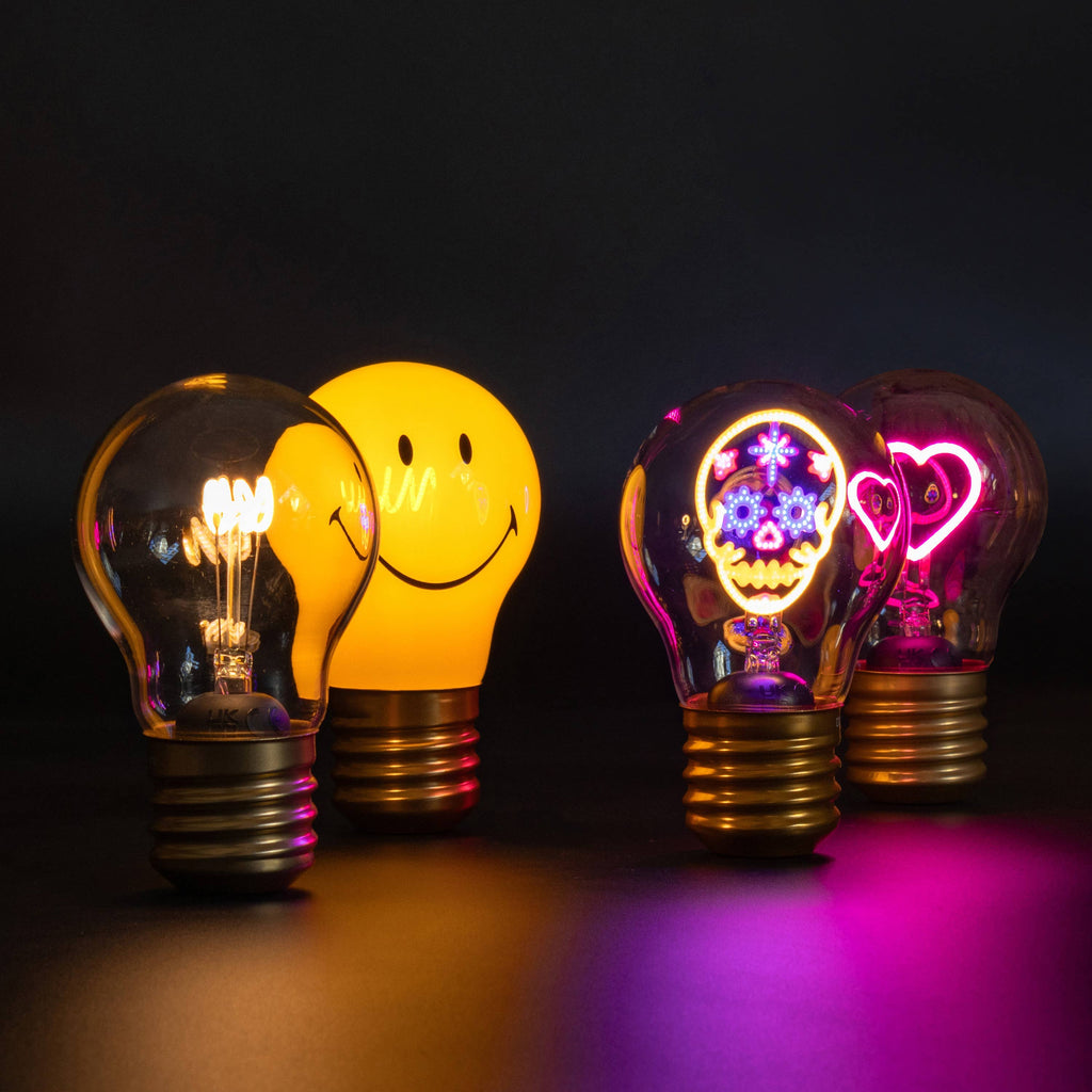 Smiley Cordless Lightbulb - Rechargeable light with a smile