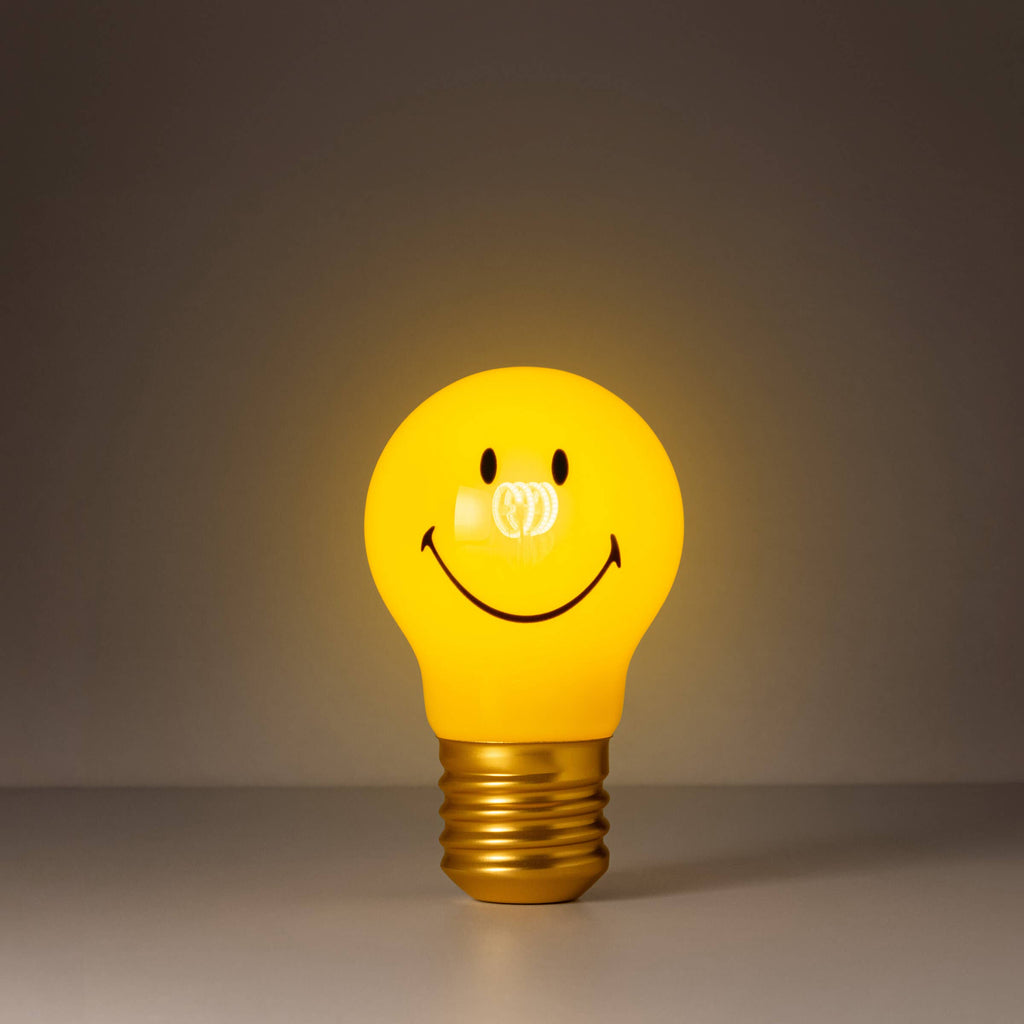 Smiley Cordless Lightbulb - Rechargeable light with a smile