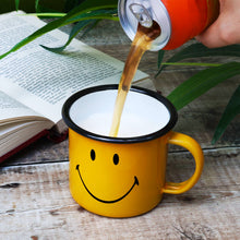 Smiley Enamel Mug - Enamelware for the happy camper