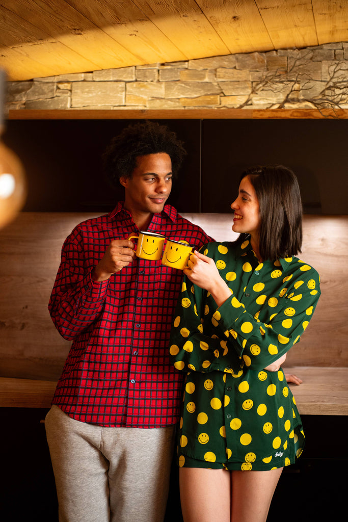 Smiley Enamel Mug - Enamelware for the happy camper