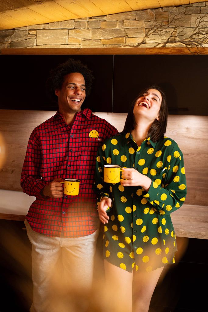 Smiley Enamel Mug - Enamelware for the happy camper