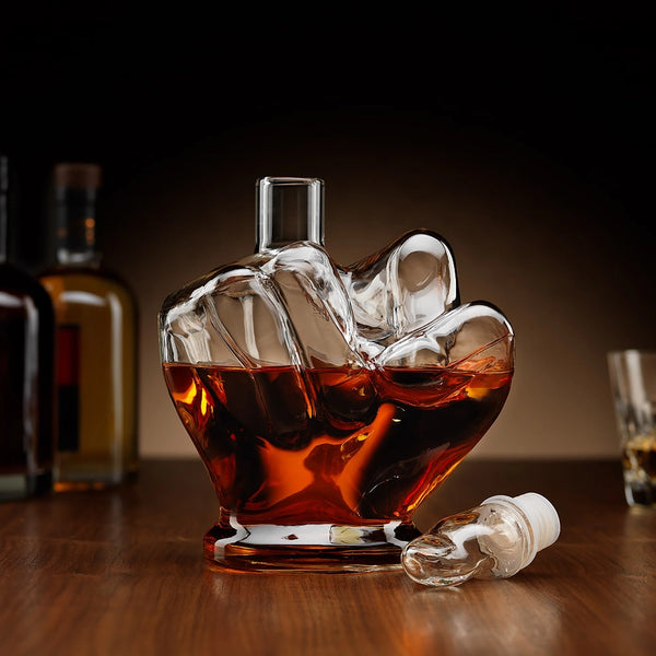 Middle Finger 1L Wine Liquor Whiskey Scotch Glass Decanter