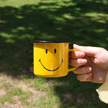 Smiley Enamel Mug - Enamelware for the happy camper