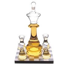 Whiskey Chess Decanter Set with Four Rook Glasses & Board Unique Gift for Men