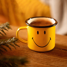 Smiley Enamel Mug - Enamelware for the happy camper