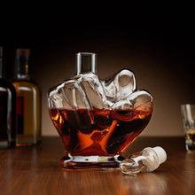 Middle Finger 1L Wine Liquor Whiskey Scotch Glass Decanter Bar Gift