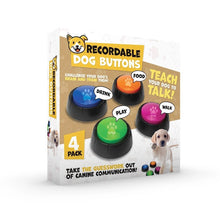 4 Recordable Dog Buttons Talking for Communication Pet