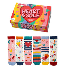UNITED ODDSOCKS HEART AND SOLE SOCKS FOR LADIES
