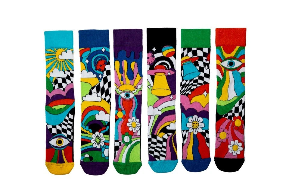 UNITED ODDSOCKS LADIES SOCKEDELIC FUNK PSYCHEDELIC FOR MEN