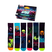 UNITED ODDSOCKS MENS RETRO WAVE COTTON BLEND SOCKS FOR MEN