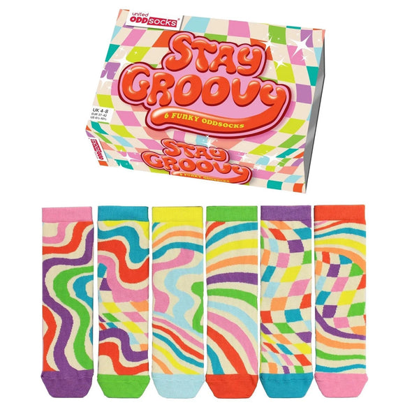 Womens Socks Oddsocks Funky Print Stay Groovy