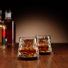 Rotating Whiskey Spinning Glasses with Coasters