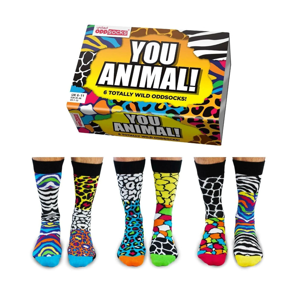 United Oddsocks "You Animal Men!" Print Socks