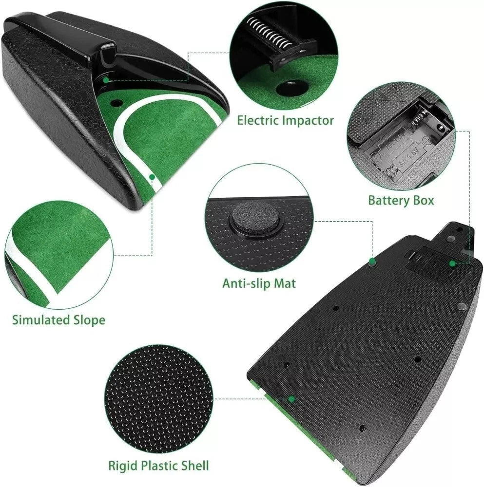 Golf Putting Practice Hole Putting Training Aid Auto Ball