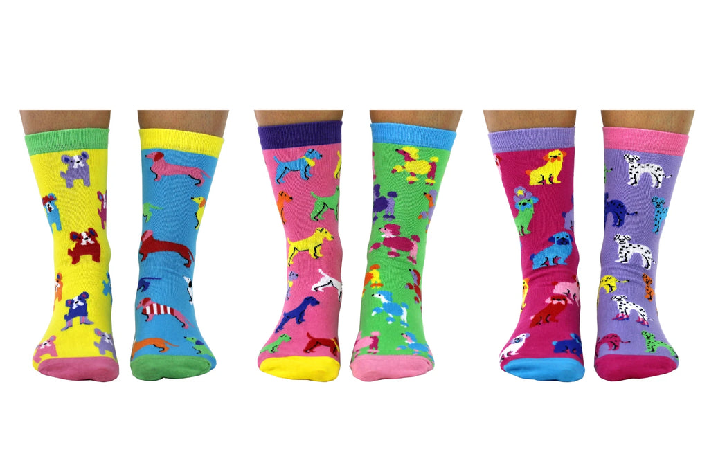 UNITED ODDSOCKS HOT DOG SIX DOG ODD SOCKS FOR LADIES