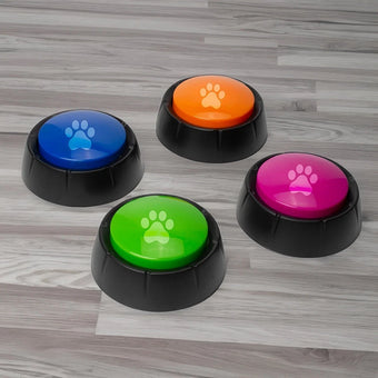 4 Recordable Dog Buttons Talking for Communication Pet