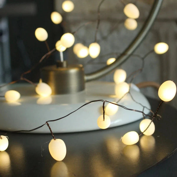 Teardrops opaque 60 LED Indoor Light Chain With Timer