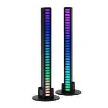 Twin Pack Sound Reactive LED Light Bars 18cm Tall Gamer Gadget Light Party USB