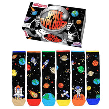 Childrens Socks Oddsock Black Astronaut Outer Space Mismatch