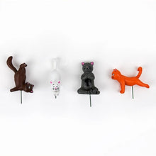 Mini Yoga Cat Plant Markers Planter Garden Decoration