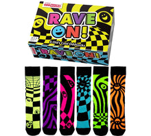 UNITED ODDSOCKS RAVE ON RETRO GIFT BOXED FUNKY SOCKS