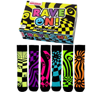 UNITED ODDSOCKS RAVE ON RETRO GIFT BOXED FUNKY SOCKS