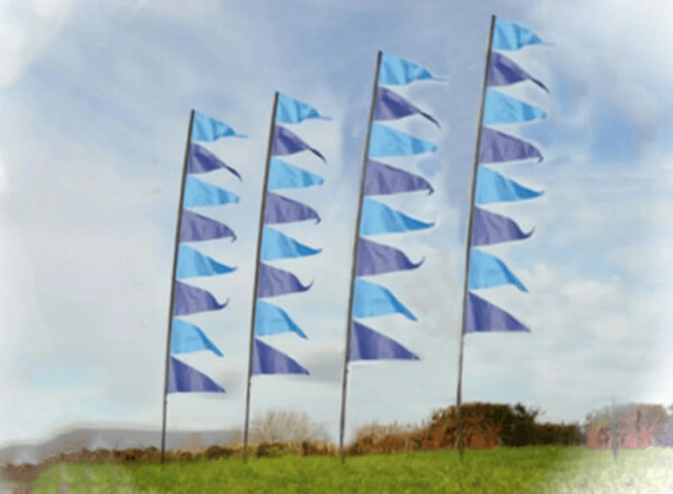 Spirit of Air by Festival Pendant Banners 3.4m Flag Kit, Stake & Pole