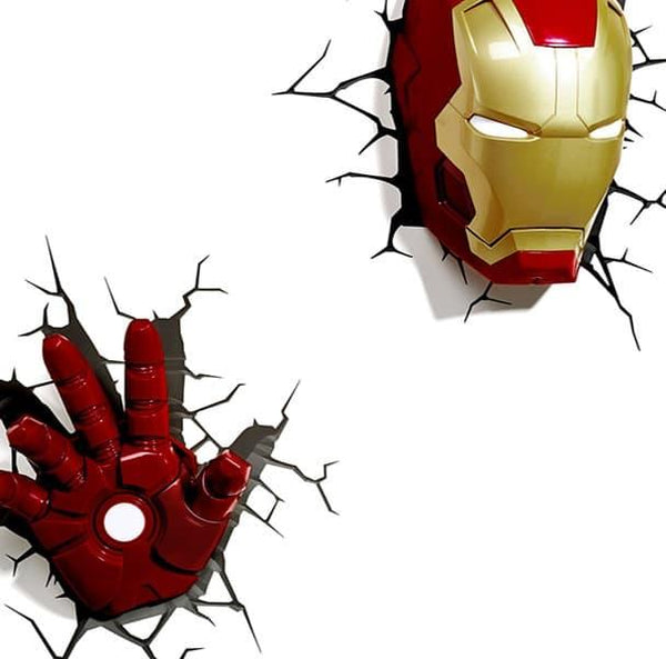 Marvel Iron Man Hand And Mask 3D FX Light Light Sticker