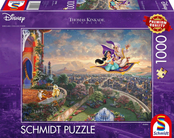 Thomas Kinkade Disney Aladdin and Jasmine 1000 Pieces Schmidt Jigsaw Puzzle